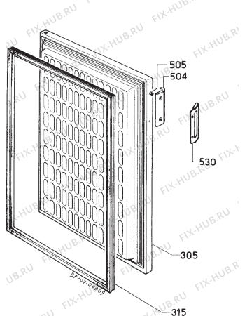 Взрыв-схема холодильника Electrolux TF423 - Схема узла Door 003