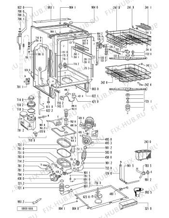 Схема №2 GSI 4033/4 IN с изображением Модуль (плата) управления для посудомоечной машины Whirlpool 481221478479
