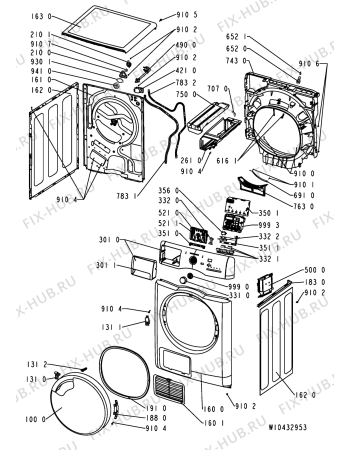 Схема №2 AZB 6370 с изображением Декоративная панель для стиральной машины Whirlpool 481010454593