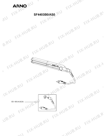 Схема №1 SF4403B0/AS0 с изображением Электропитание для электрофена Seb CS-00141026