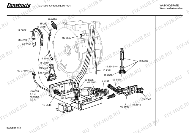 Схема №5 CV40800IL CV4080 с изображением Программная индикация для стиральной машины Bosch 00160964