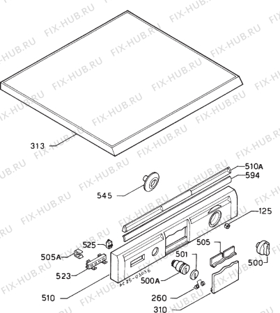 Взрыв-схема посудомоечной машины Zanussi ZW726DT - Схема узла Command panel 037