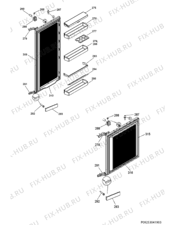 Взрыв-схема холодильника Electrolux IK30911LI - Схема узла Door