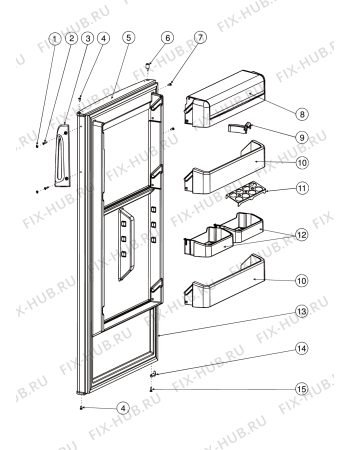 Взрыв-схема холодильника Indesit 232Q (F025563) - Схема узла