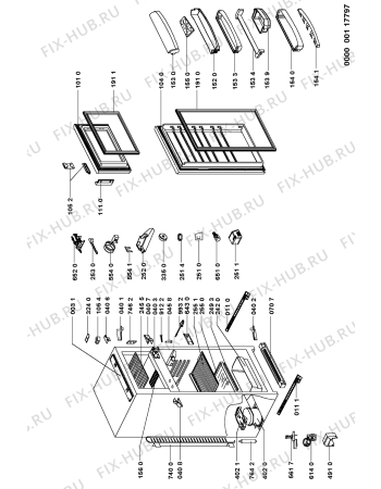 Схема №1 ART 352/R с изображением Дверка для холодильника Whirlpool 481241618529