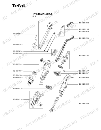 Схема №2 TY8462KL/9A0 с изображением Щёточка для электропылесоса Tefal RS-RH5545