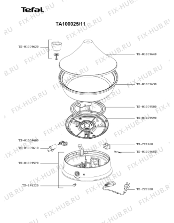 Схема №1 TA100012/11 с изображением Скороварка Tefal TS-01009580