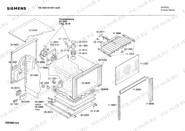 Схема №3 HE4502 с изображением Крышка для электропечи Siemens 00117236