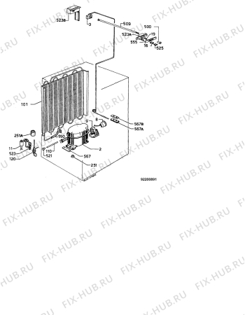 Взрыв-схема холодильника Zanussi ZVF120 - Схема узла Functional parts