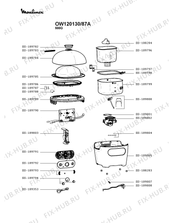 Схема №1 OW120130/87A с изображением Винт (болт) для хлебопечи Moulinex SS-189787