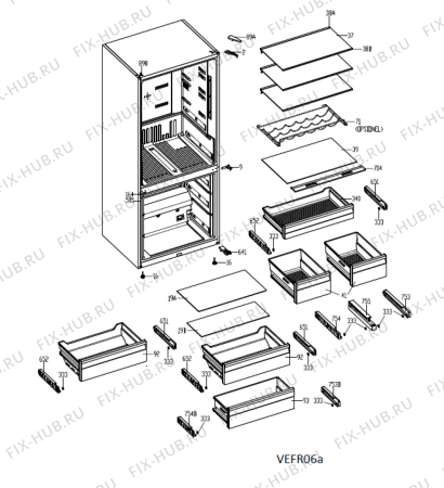 Схема №4 WTE2510 W с изображением Уплотнение для холодильника Whirlpool 482000094638