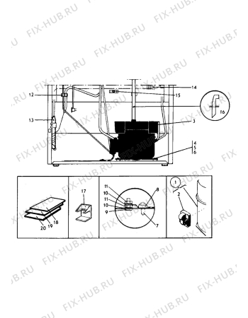 Взрыв-схема холодильника Electrolux TR1078 - Схема узла Refrigerator cooling system