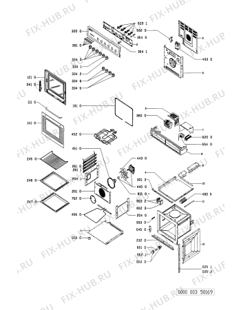 Схема №1 EGZE 3401 WS с изображением Кнопка для электропечи Whirlpool 481941129077