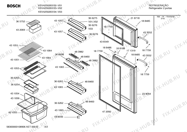 Схема №1 KSV425026X Glass Line с изображением Вкладыш в панель для холодильника Bosch 00435565