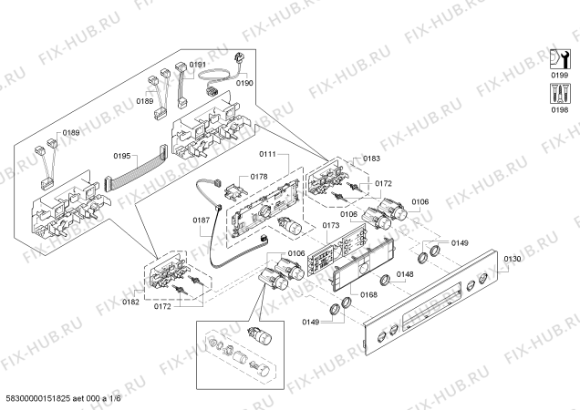 Схема №5 HEA38B450 с изображением Ремкомплект для электропечи Bosch 00704217