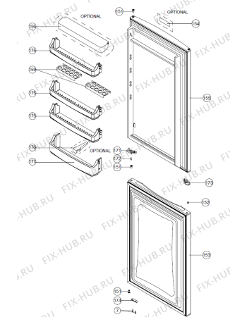Взрыв-схема холодильника Upo RF111 (377462, HZS35664) - Схема узла 03