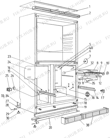 Взрыв-схема холодильника Unknown ER4671S - Схема узла C10 Cabinet/Interior