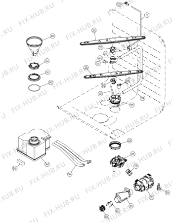 Взрыв-схема посудомоечной машины Asko D3532 EU   -Titanium FI (402742, DW20.4) - Схема узла 03