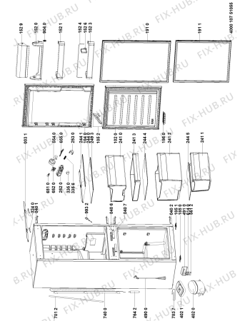 Схема №1 E IB 15050 A1 D.UK с изображением Дверца для холодильной камеры Whirlpool 481010596538