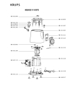 Схема №1 KB403111/870 с изображением Корпусная деталь для электромиксера Krups MS-651102