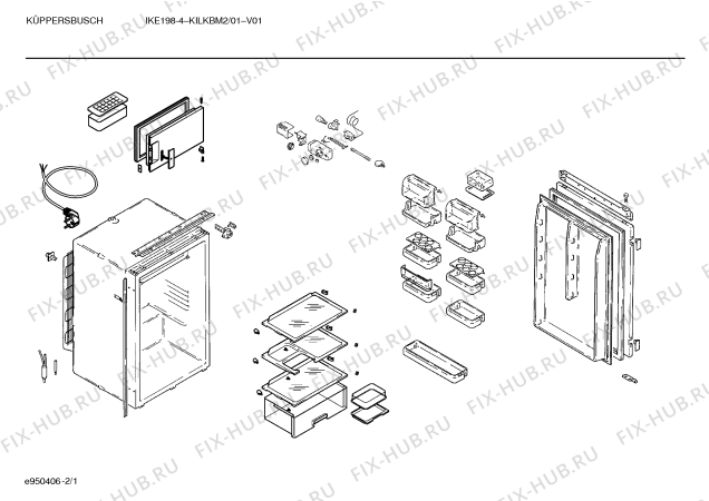 Схема №1 KIRKBM1 IKE208.4 с изображением Поднос для холодильной камеры Bosch 00210200