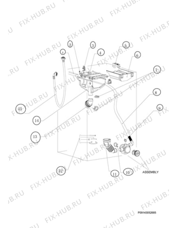 Взрыв-схема стиральной машины Zanussi ZWF180M - Схема узла Hydraulic System 272