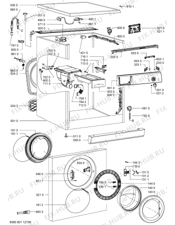 Схема №2 AWO 425 WA с изображением Блок управления для стиралки Whirlpool 480111105146