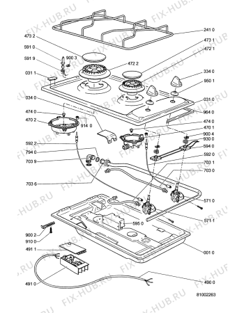 Схема №1 AKR 022/IX с изображением Втулка для плиты (духовки) Whirlpool 481244039173