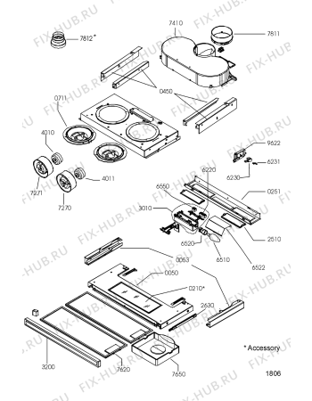 Схема №1 HOO B01 W 900.793.05 с изображением Холдер для вытяжки Whirlpool 481240468084