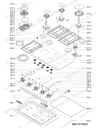 Схема №1 KHGD586510 (F096191) с изображением Панель Indesit C00516611