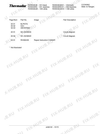 Схема №13 RDDS30VRS с изображением Панель для электропечи Bosch 00485726