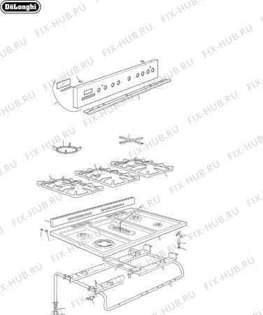 Схема №6 DE926GWF с изображением Выключатель для плиты (духовки) DELONGHI 1131237