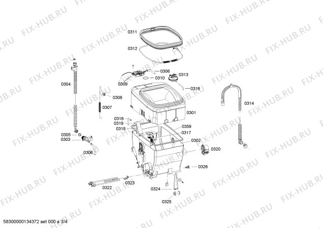Взрыв-схема стиральной машины Siemens WP10T321IT - Схема узла 03