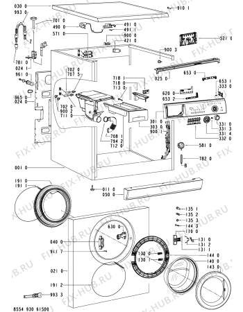 Схема №2 WAK 6750 с изображением Обшивка для стиральной машины Whirlpool 481245311104