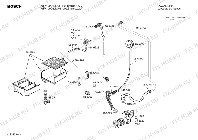 Схема №4 000215K02 с изображением Пружина для стиралки Bosch 00186444