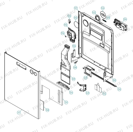 Взрыв-схема посудомоечной машины Asko D5434FSS (369474) - Схема узла 05