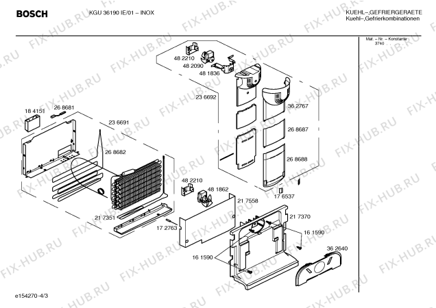 Схема №3 KGU36190IE с изображением Дверь для холодильной камеры Bosch 00238486