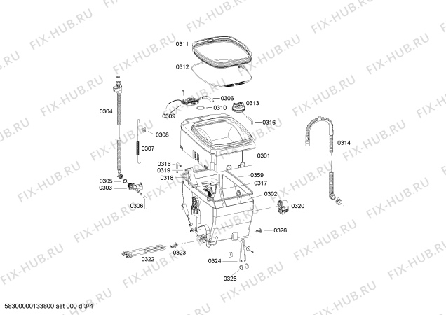 Схема №3 WOT20381 Maxx6 с изображением Панель управления для стиральной машины Bosch 00669695