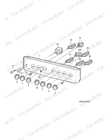 Взрыв-схема комплектующей Elektro Helios SN7110 - Схема узла H10 Control Panel