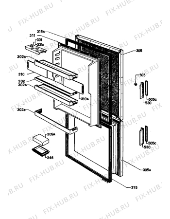 Взрыв-схема холодильника Castor C8829NF - Схема узла Refrigerator door