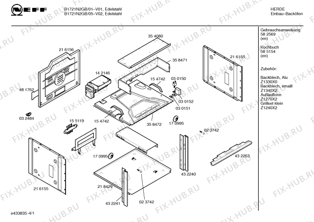 Схема №4 B1721N1GB с изображением Инструкция по эксплуатации для электропечи Bosch 00582569