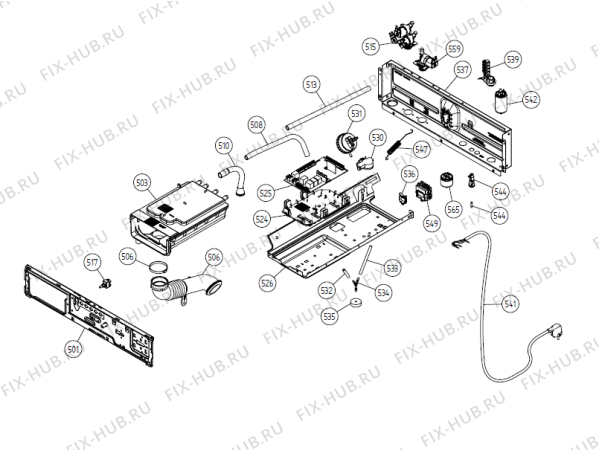 Взрыв-схема стиральной машины Gorenje PW5 pump no door BE   -White (900003553, WMC55BE) - Схема узла 05