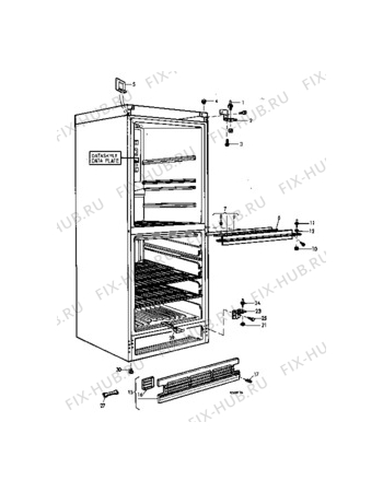 Взрыв-схема холодильника Privileg P3240 - Схема узла C10 Cabinet