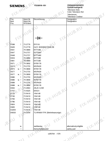 Взрыв-схема телевизора Siemens FS338V6 - Схема узла 07