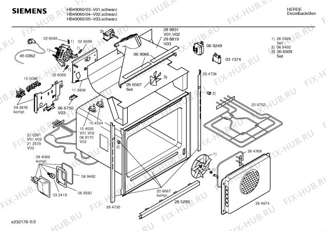 Схема №5 HB79060 с изображением Кнопка для духового шкафа Siemens 00069806