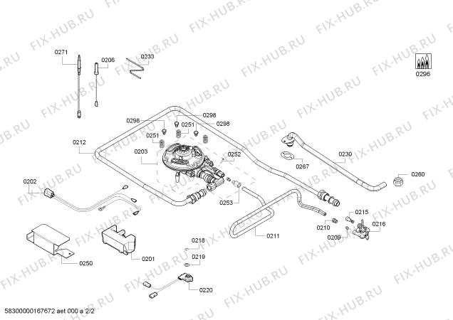 Взрыв-схема плиты (духовки) Bosch PRA326B70W 1W C30F BO IH5 PROFI-LINE - Схема узла 02