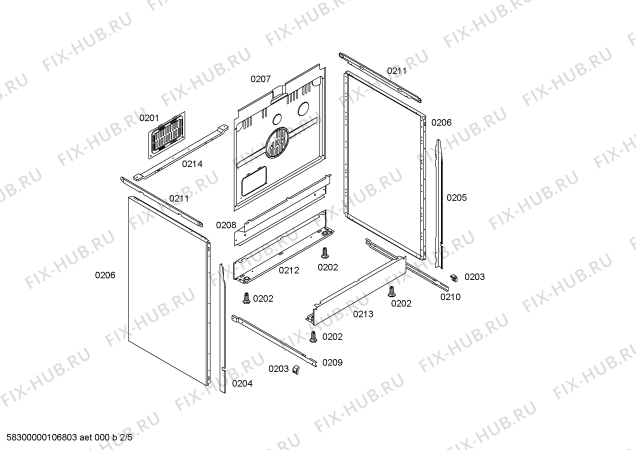 Схема №4 P1HCB22328 с изображением Панель управления для плиты (духовки) Bosch 00442565
