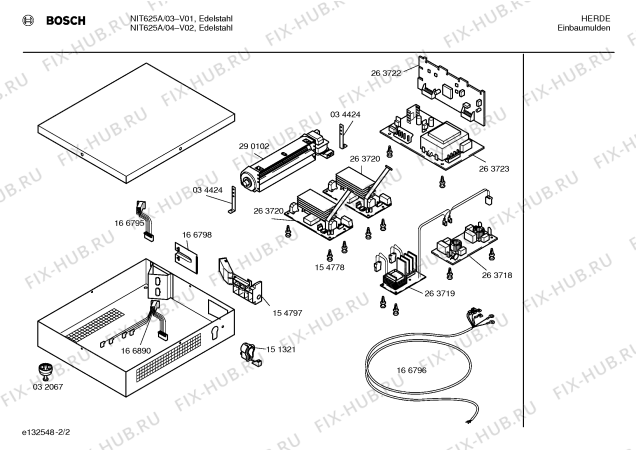 Схема №2 NIT625BEU с изображением Инструкция по эксплуатации для электропечи Bosch 00518322
