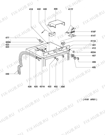 Взрыв-схема холодильника Electrolux RM4181M - Схема узла Armature/fitting