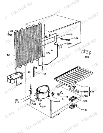 Взрыв-схема холодильника Electrolux ER3223D - Схема узла Refrigerator cooling system